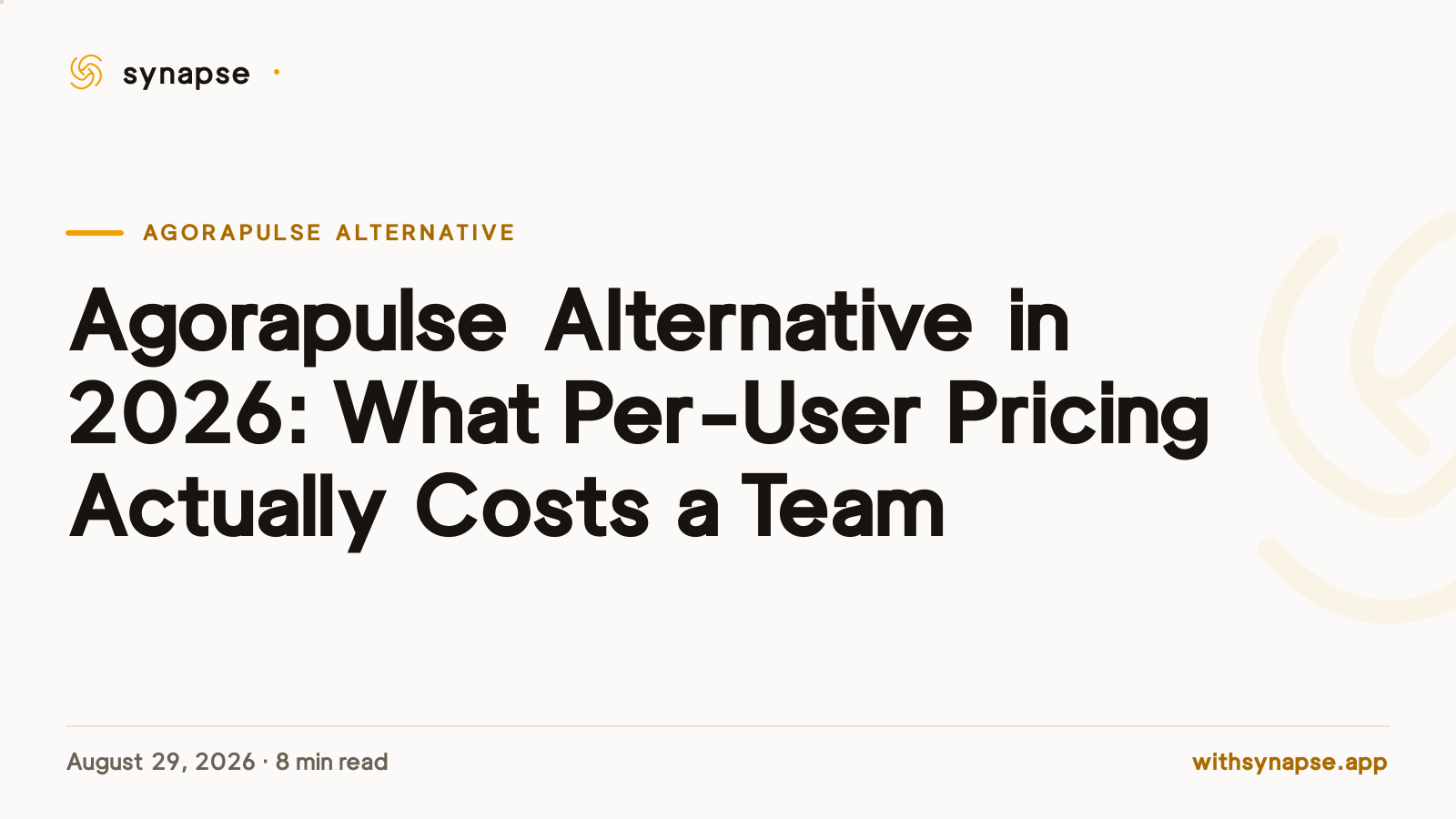 Agorapulse Alternative in 2026: What Per-User Pricing Actually Costs a Team