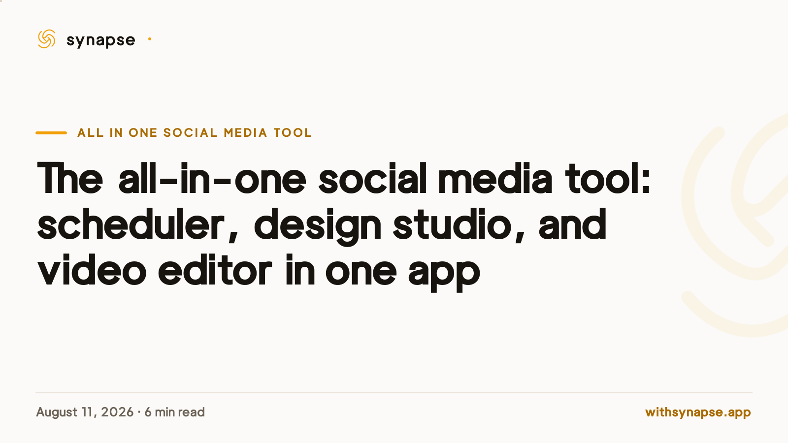 The all-in-one social media tool: scheduler, design studio, and video editor in one app