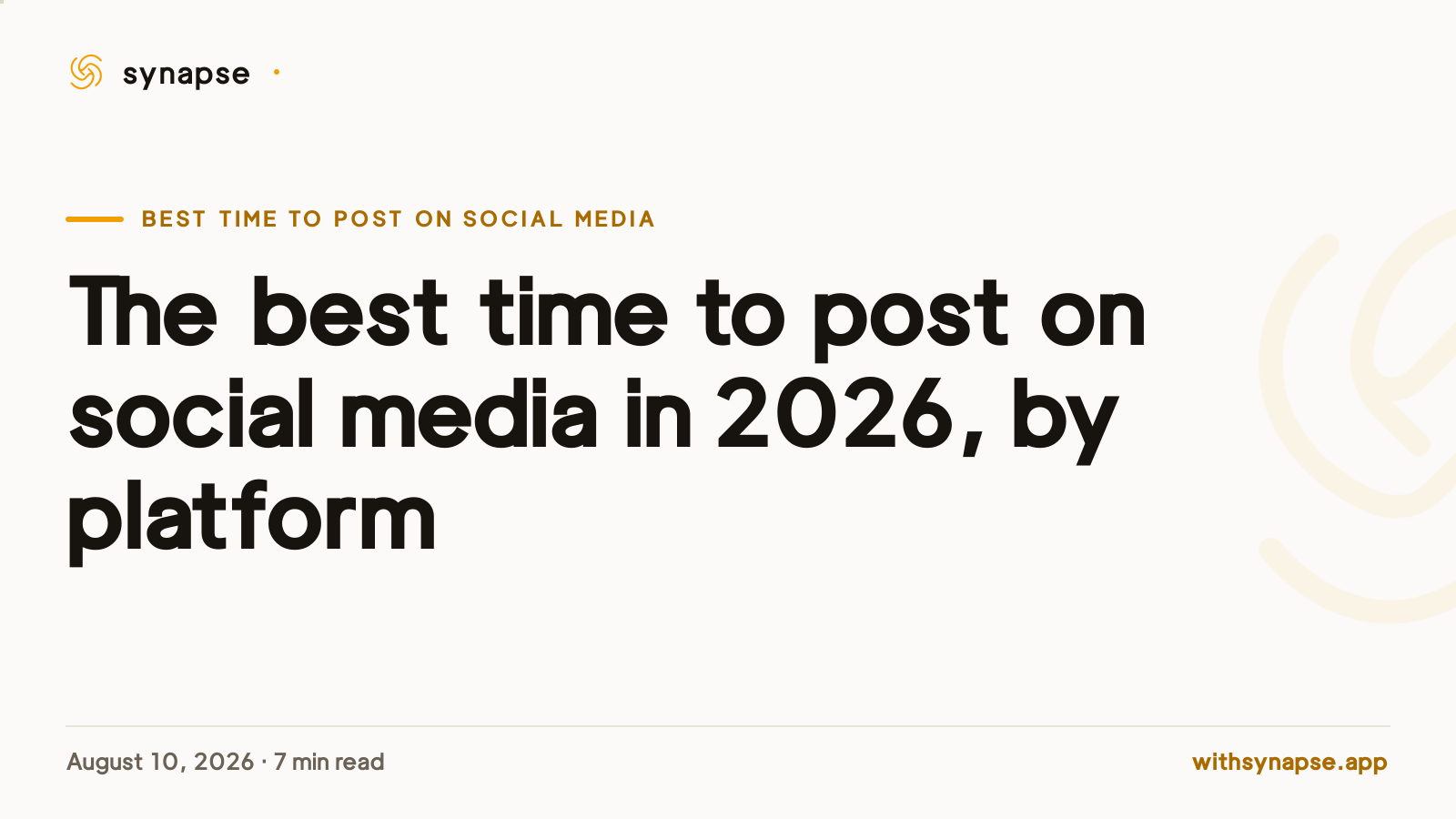 The best time to post on social media in 2026, by platform