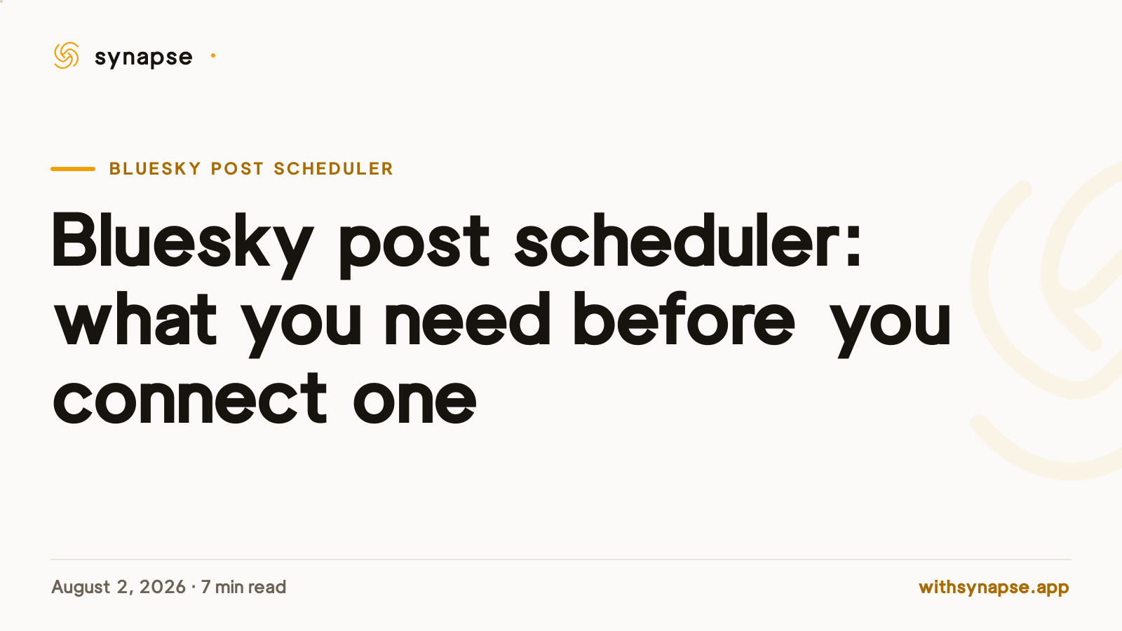 Bluesky post scheduler: what you need before you connect one