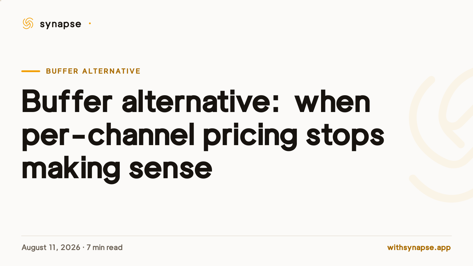 Buffer alternative: when per-channel pricing stops making sense