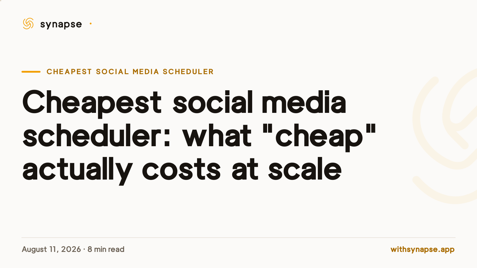 Cheapest social media scheduler: what "cheap" actually costs at scale