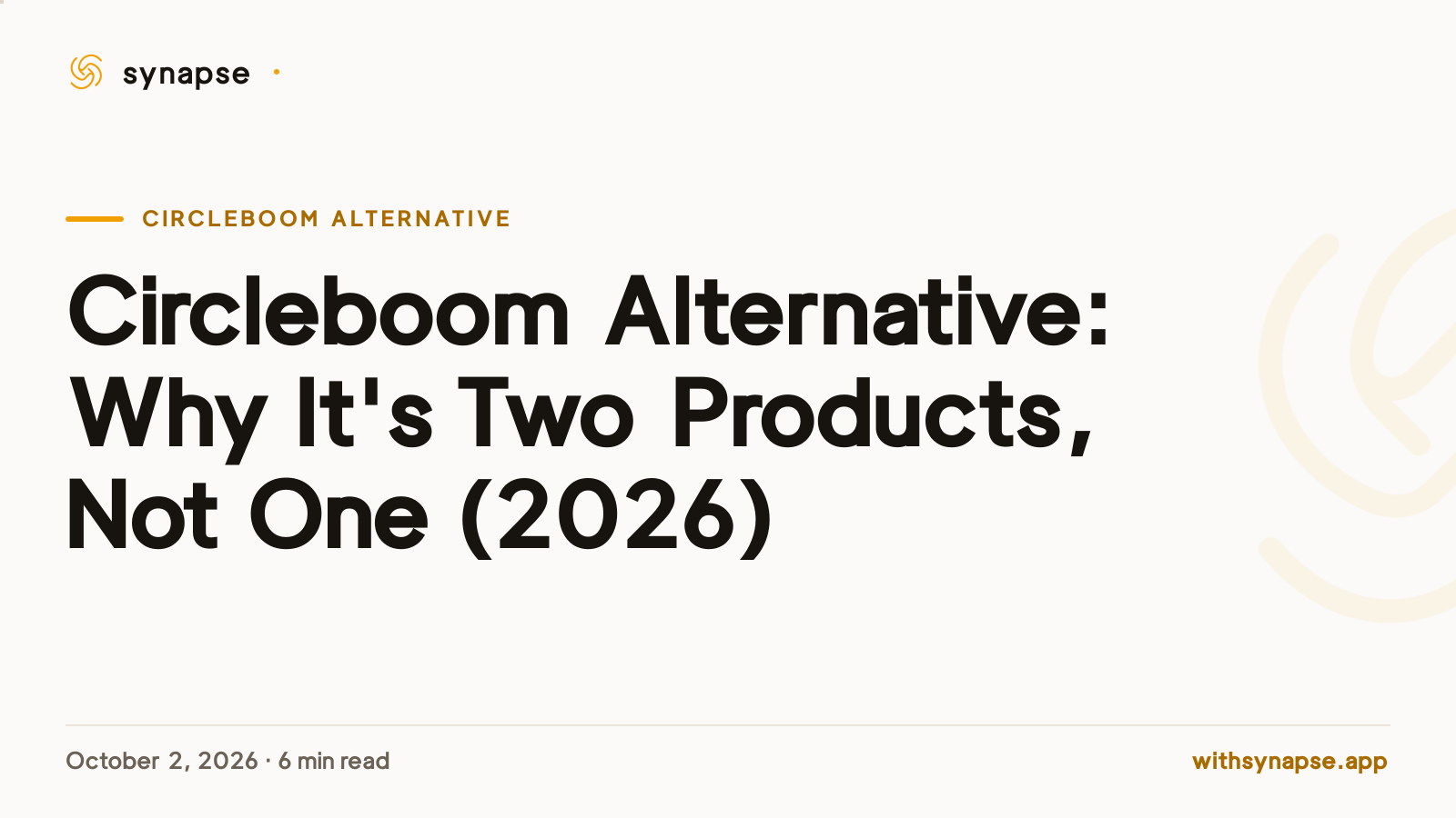 Circleboom Alternative: Why It's Two Products, Not One (2026)