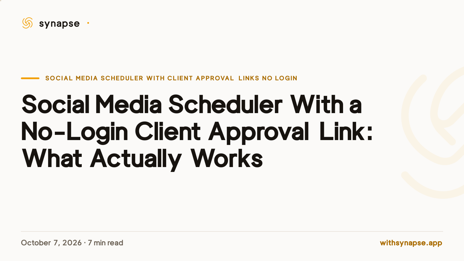 Social Media Scheduler With a No-Login Client Approval Link: What Actually Works