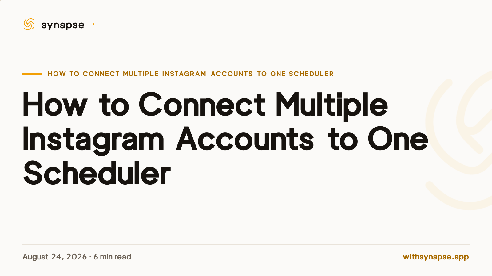 How to Connect Multiple Instagram Accounts to One Scheduler