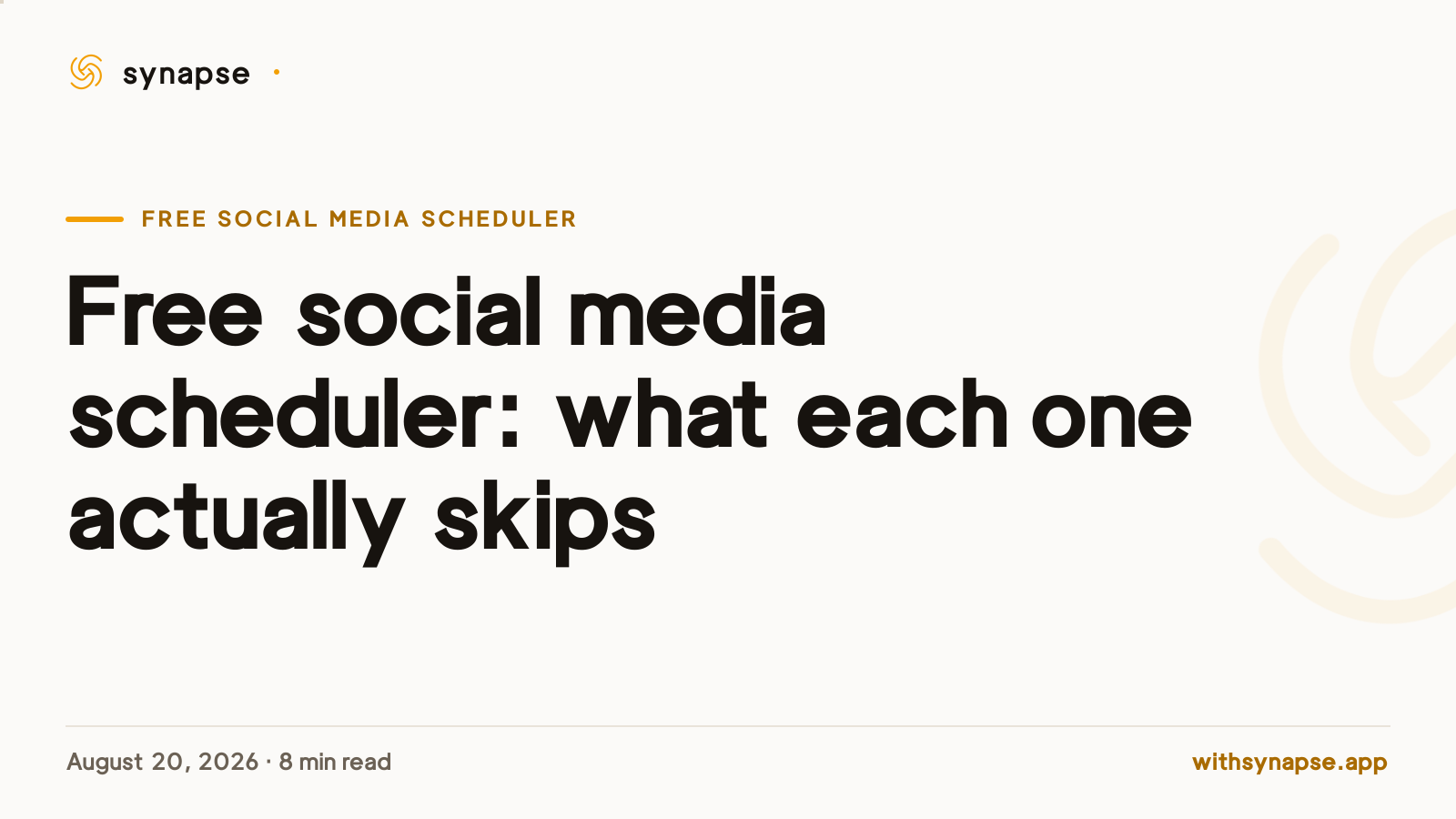 Free social media scheduler: what each one actually skips