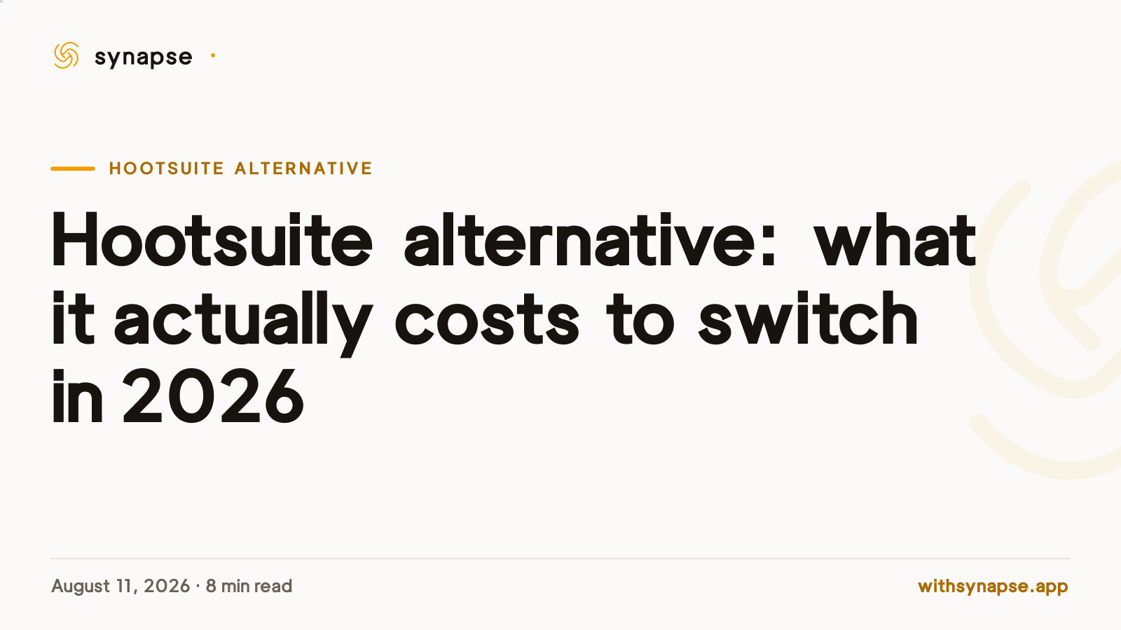 Hootsuite alternative: what it actually costs to switch in 2026