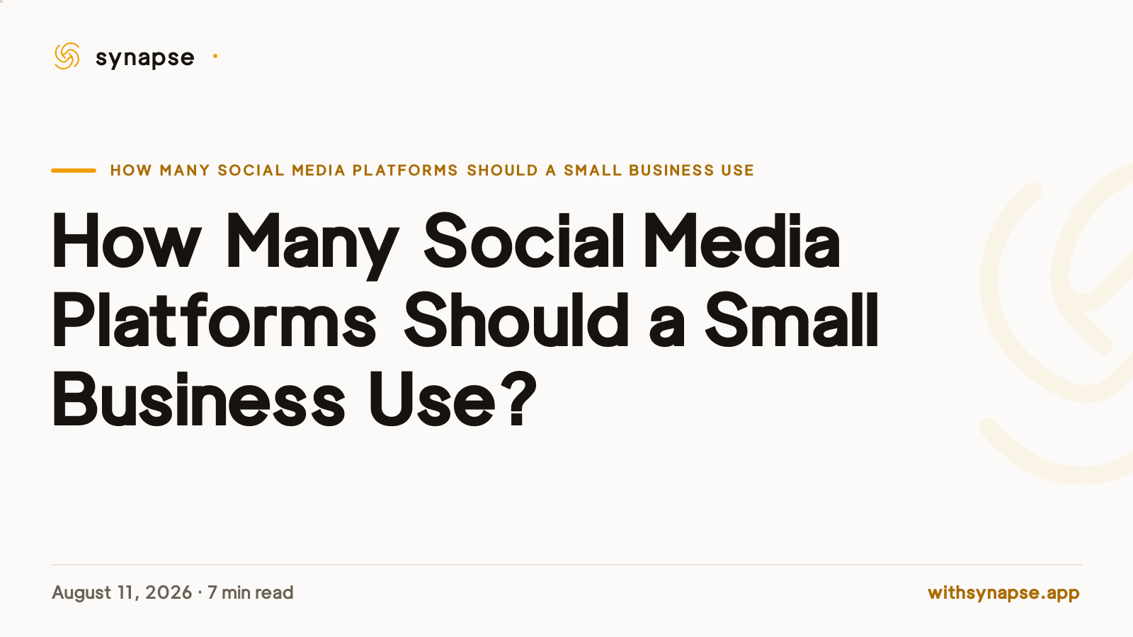 How Many Social Media Platforms Should a Small Business Use?