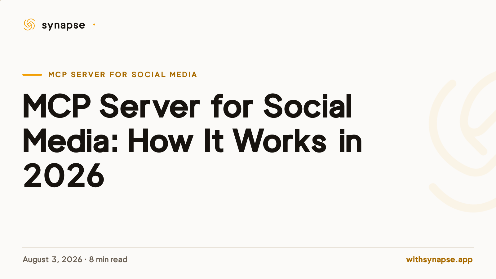MCP Server for Social Media: How It Works in 2026