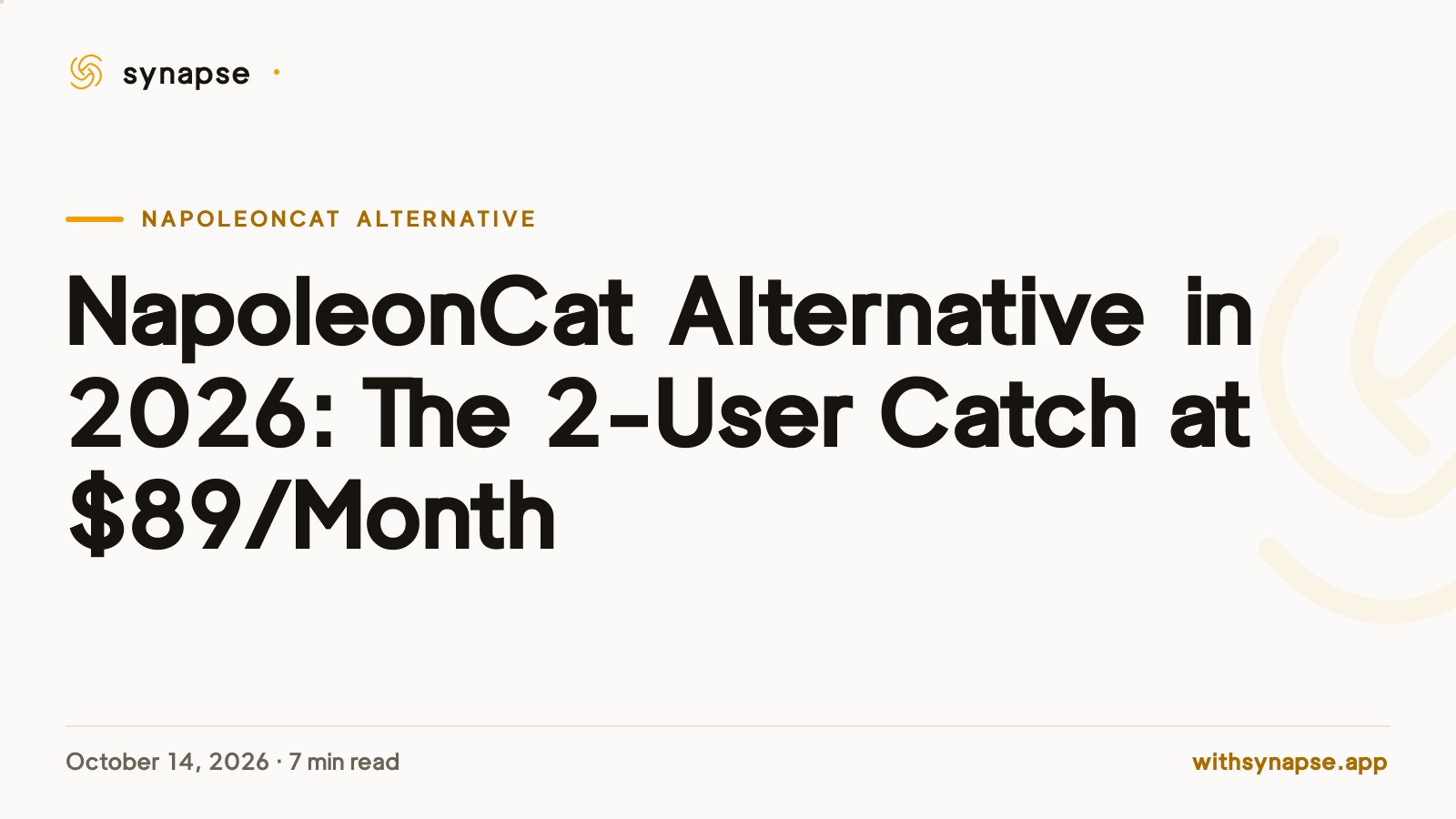 NapoleonCat Alternative in 2026: The 2-User Catch at $89/Month