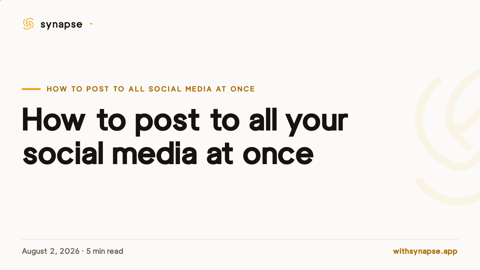 How to post to all your social media at once