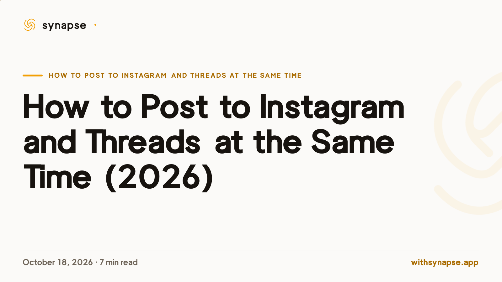 How to Post to Instagram and Threads at the Same Time (2026)