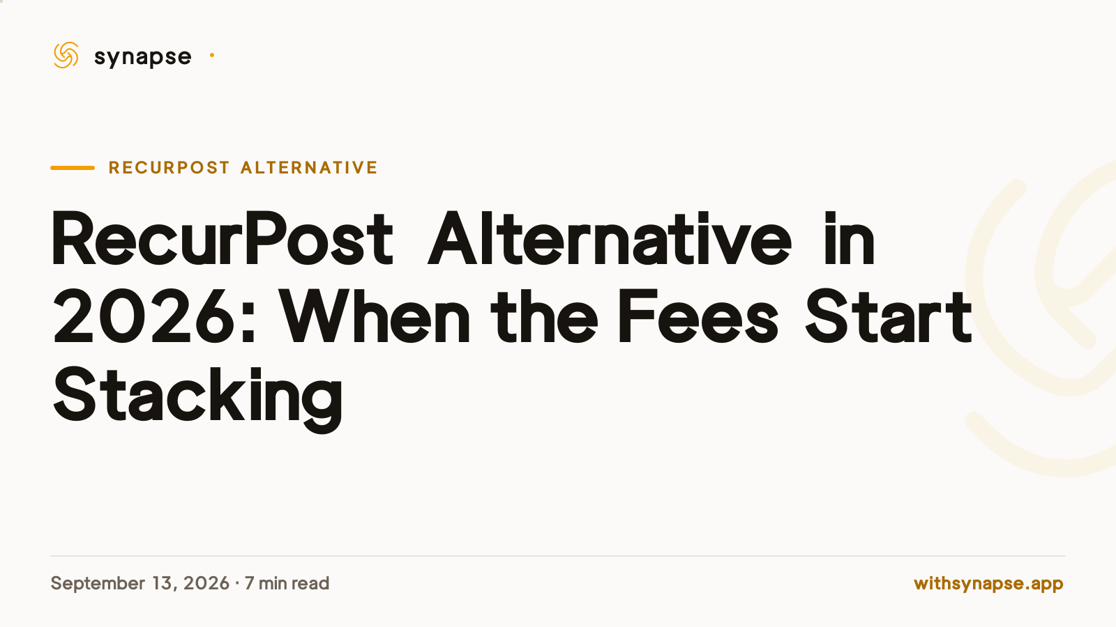RecurPost Alternative in 2026: When the Fees Start Stacking