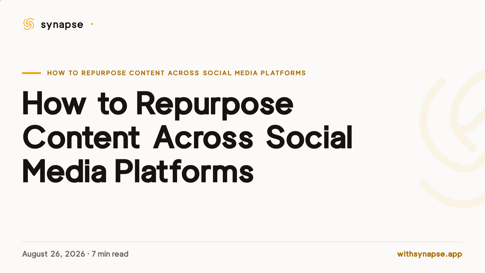 How to Repurpose Content Across Social Media Platforms