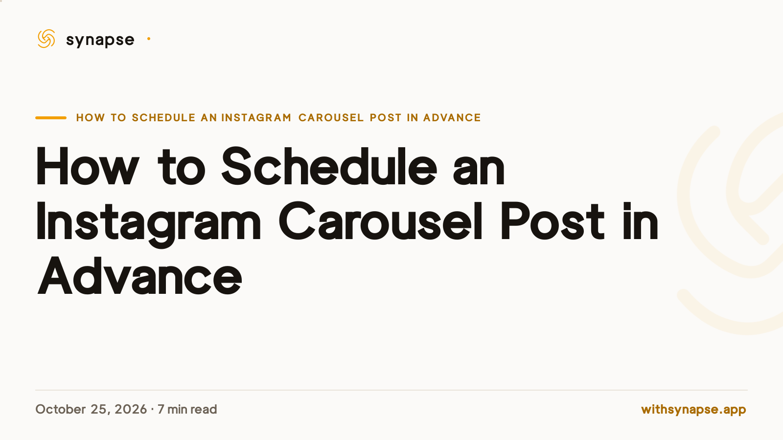 How to Schedule an Instagram Carousel Post in Advance