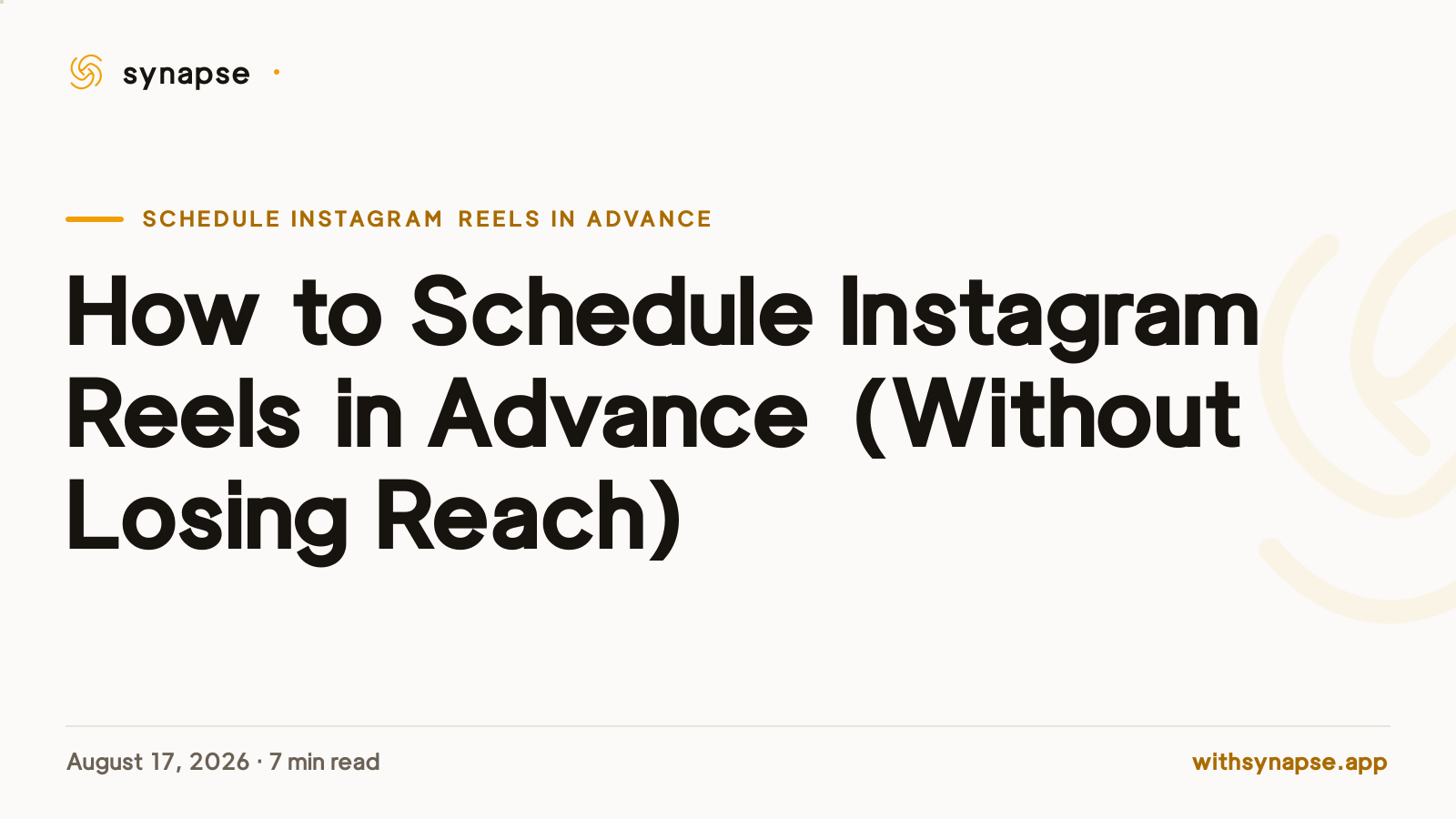 How to Schedule Instagram Reels in Advance (Without Losing Reach)
