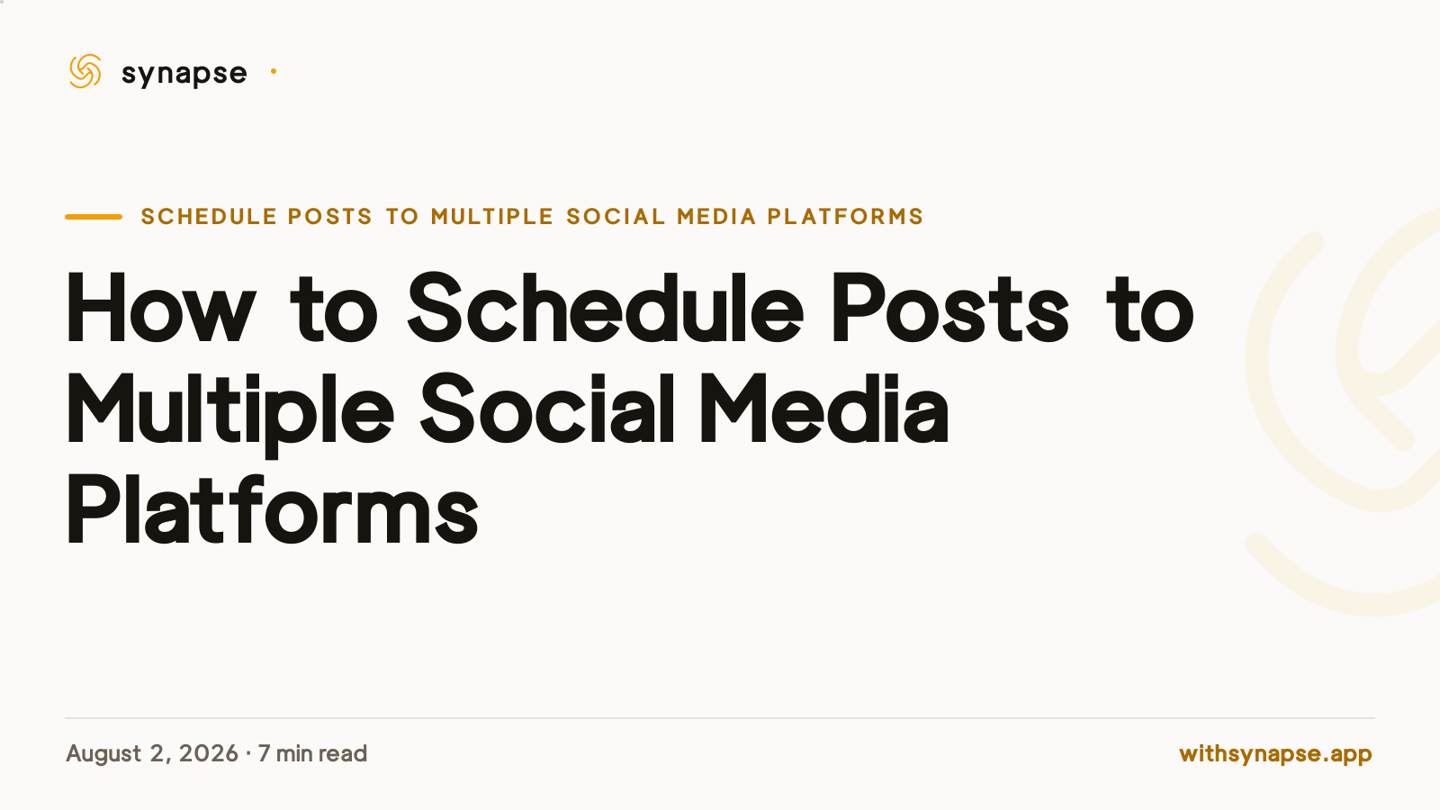 How to Schedule Posts to Multiple Social Media Platforms