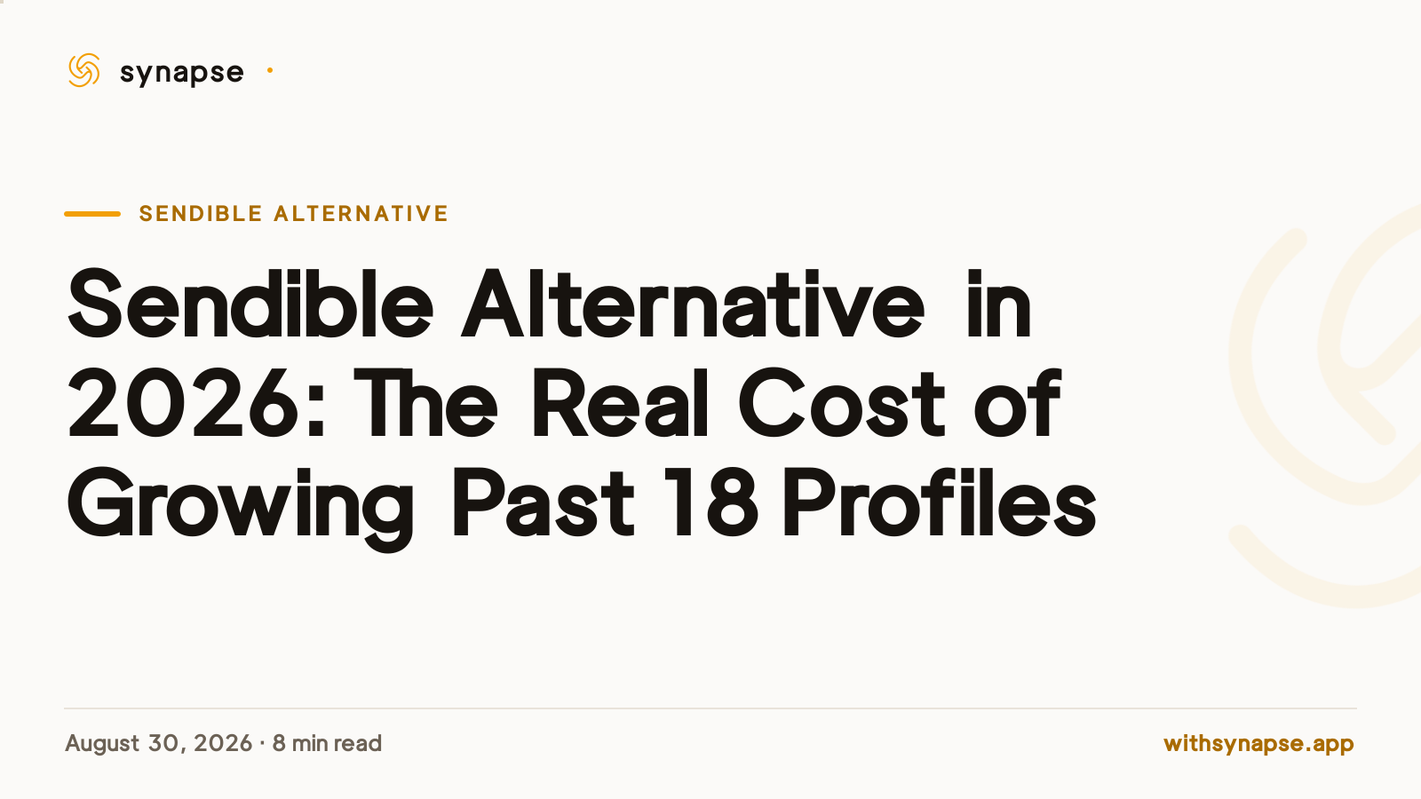 Sendible Alternative in 2026: The Real Cost of Growing Past 18 Profiles