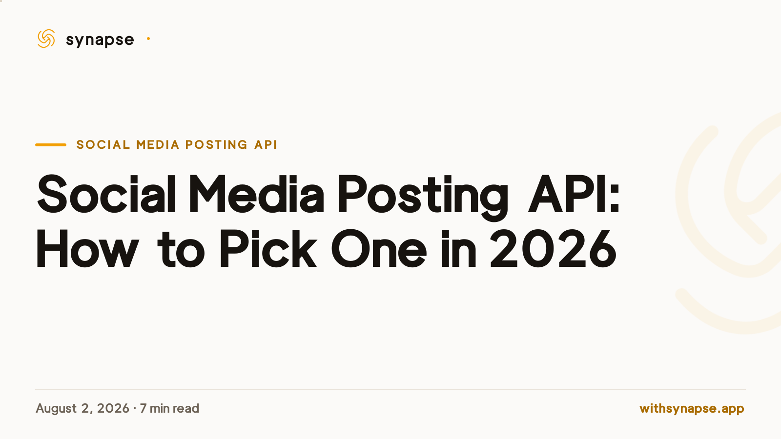Social Media Posting API: How to Pick One in 2026