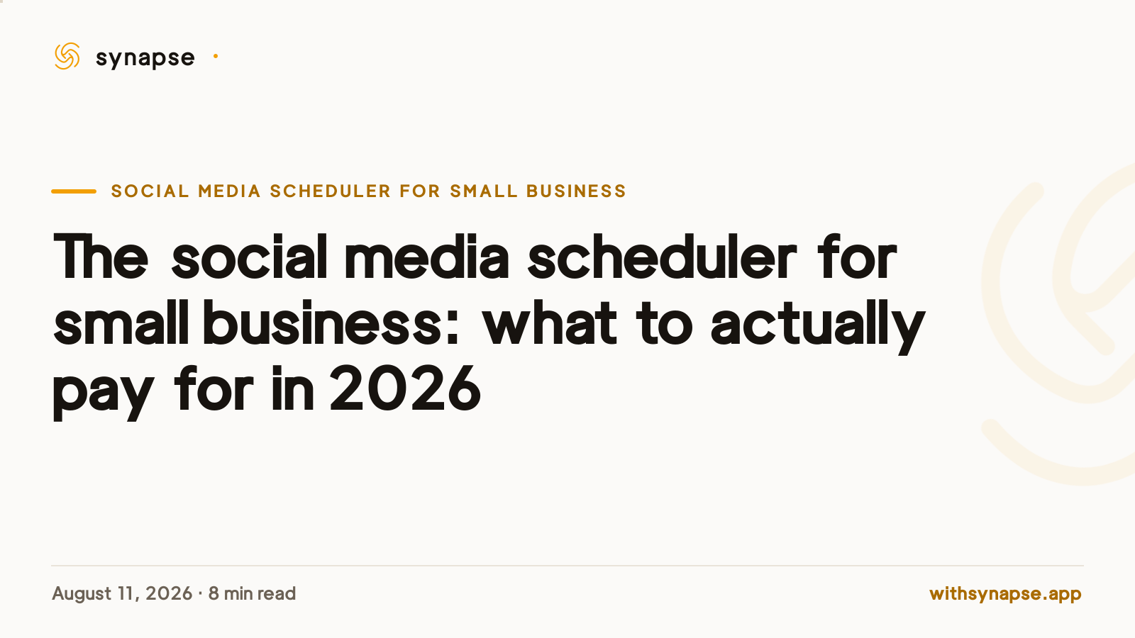 The social media scheduler for small business: what to actually pay for in 2026