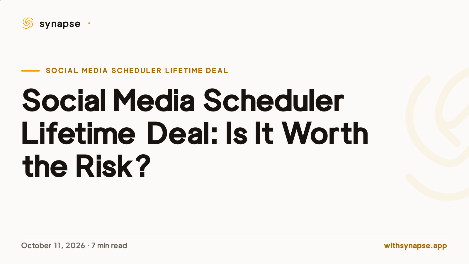 Social Media Scheduler Lifetime Deal: Is It Worth the Risk?