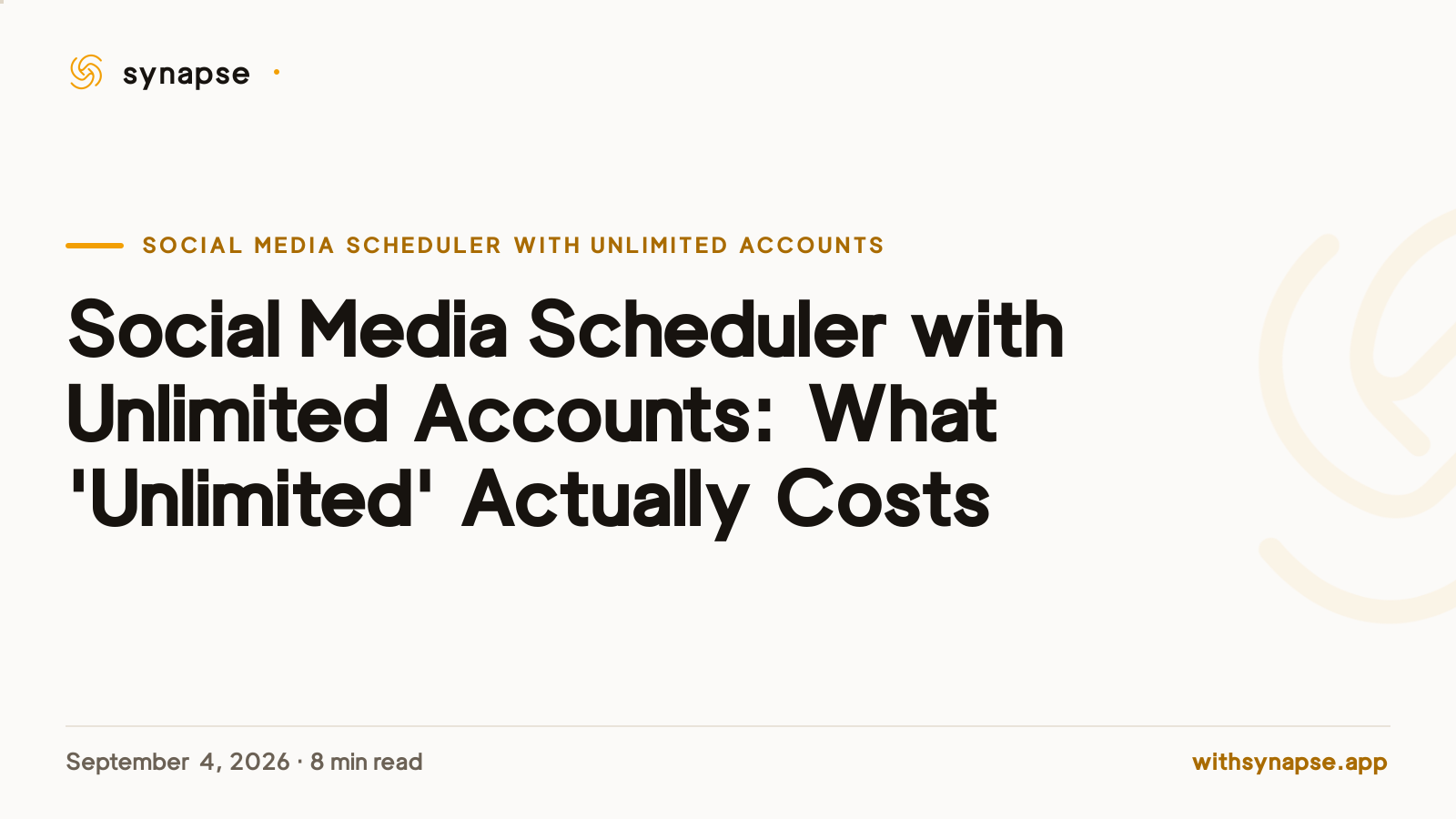 Social Media Scheduler with Unlimited Accounts: What 'Unlimited' Actually Costs