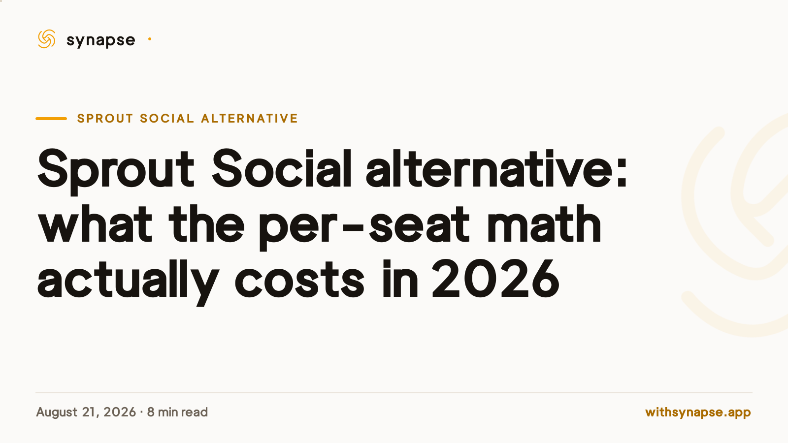 Sprout Social alternative: what the per-seat math actually costs in 2026