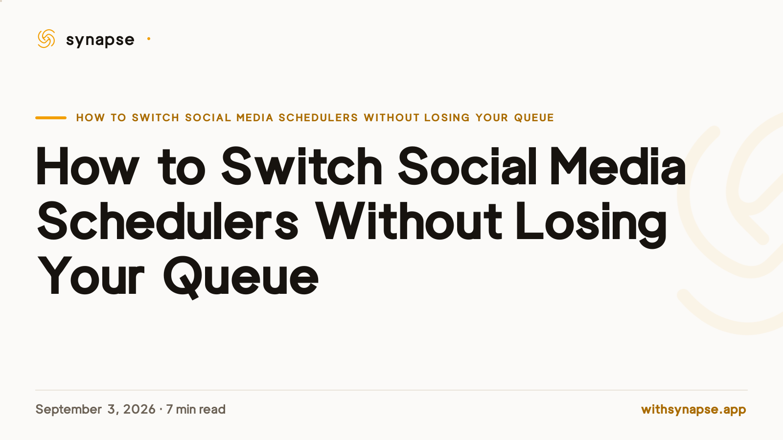 How to Switch Social Media Schedulers Without Losing Your Queue
