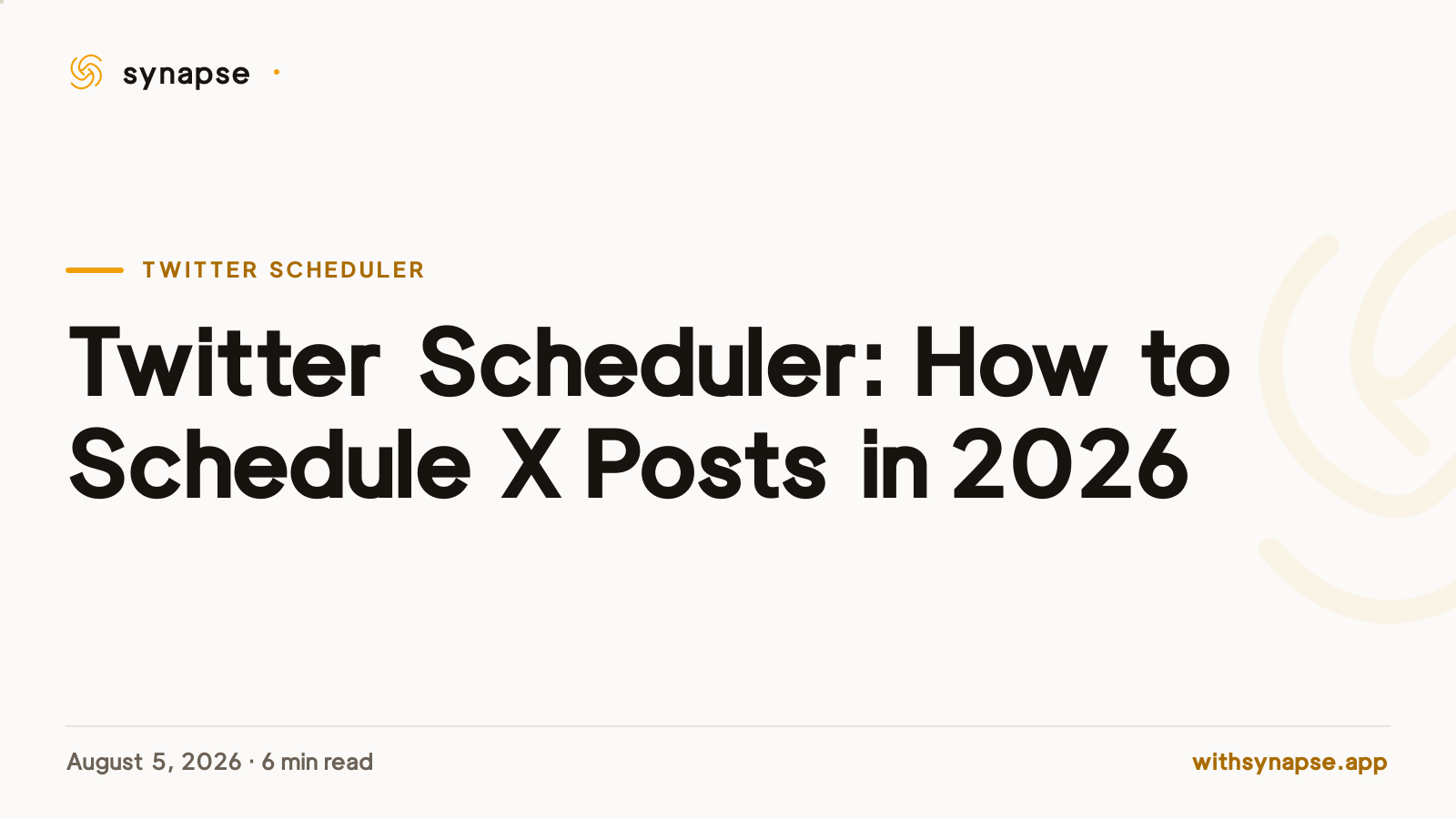 Twitter Scheduler: How to Schedule X Posts in 2026