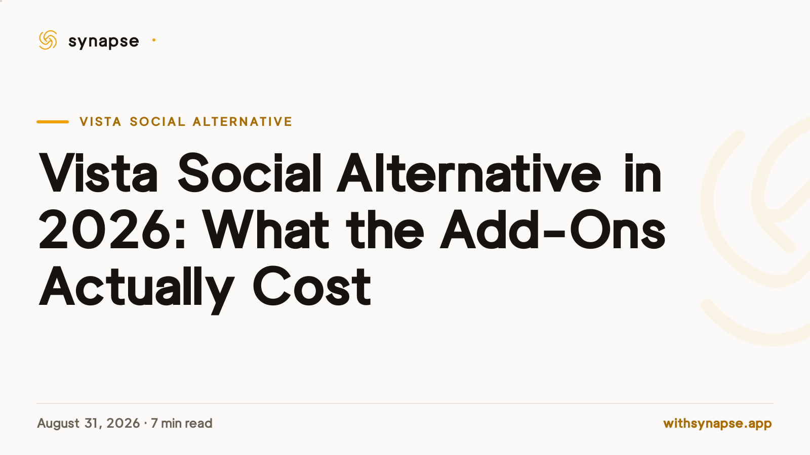 Vista Social Alternative in 2026: What the Add-Ons Actually Cost