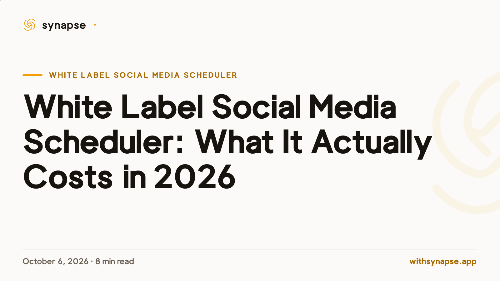 White Label Social Media Scheduler: What It Actually Costs in 2026